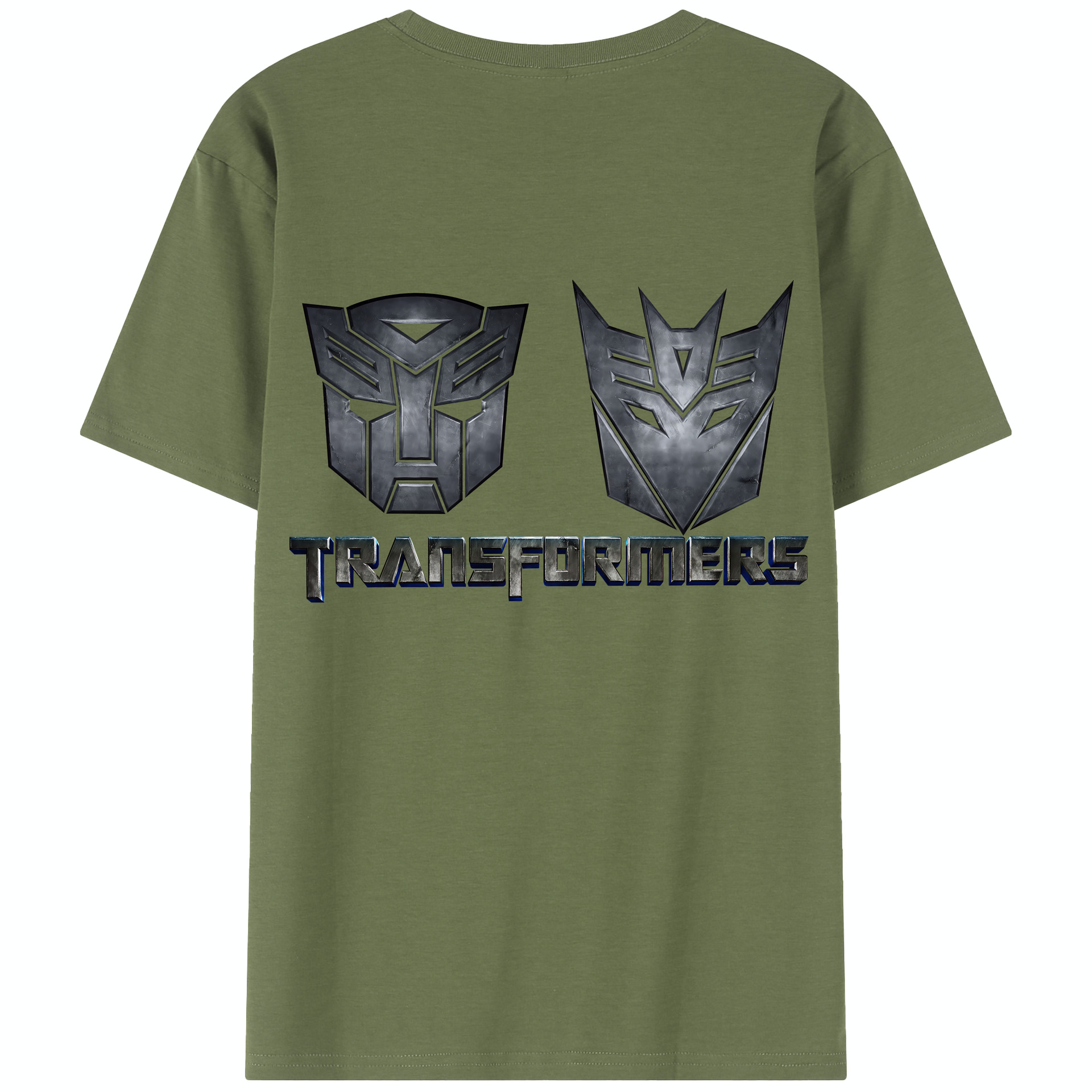 （画像用） Transformers トランスフォーマー 綿100％半袖Tシャツ（背面プリント）